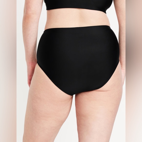🆕 Old Navy Women’s Matte High-Waisted Bikini Swim Bottoms Black L 12-14 - Picture 6 of 14